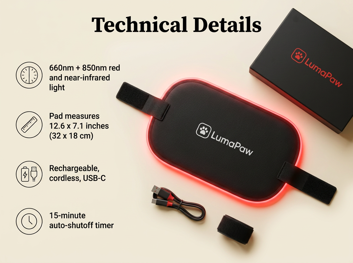 LumaPaw Dual-Depth™ Red Light Therapy Pad